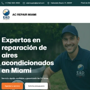 Captura del sitio web de AC Repair Miami